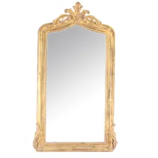 Casa Padrino Luxus Barock Wandspiegel Gold 150 x 75 cm - Massiv und Schwer - Goldener Spiegel