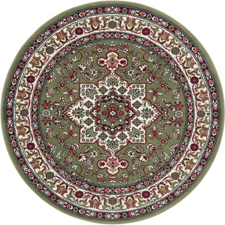Teppich Parun Täbriz, NOURISTAN, rund, Höhe: 9 mm, Kurzflor, Orient, Teppich, Vintage, Esszimmer, Wohnzimmer, Flur grün