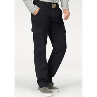 MAN'S WORLD Cargohose Regular Schwarz 52 S