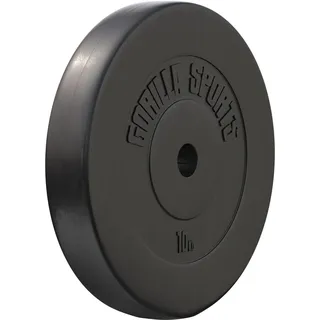 Gorilla Sports Hantelscheiben 10 kg Hantelscheibe schwarz