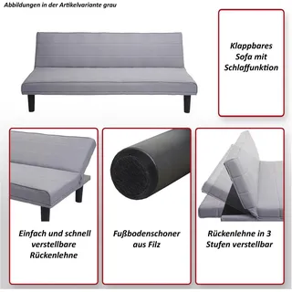 MCW Schlafsofa Stoff 2-Sitzer Türkis/Blau