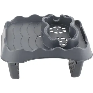 Culnflun Pool Getränkehalter, Whirlpool Tischablage Verstellbarer Whirlpool-Beistelltisch Whirlpools-Tischregal Mit Abflusslöchern Handyhalter Ablagetablett für Outdoor Aufblasbarer Pools/Spa zubehör