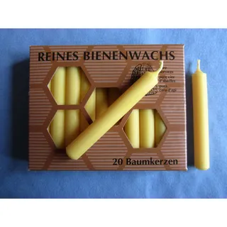 Bienen- Diätic 20 Baumkerzen 100% Bienenwachs Christbaumkerzen