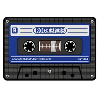 Rockbites Design Z886025 Tape Mousepad blau Musikkassette, Mehrfarbig, 16 x 24 cm