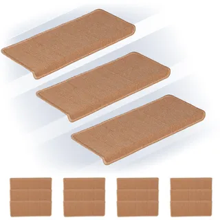 Relaxdays Stufenmatte 65 x 24 cm Beige