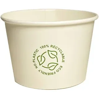 Papierbehälter/schale 500 Ml 115 Weiß 50 Stück Ohne Plastik Ohne Sup