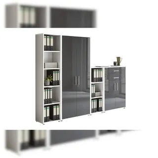 moebel-dich-auf TABOR 22 Aktenschrank 80 x 40 x 180 weiß