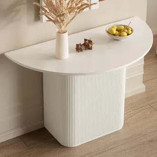 Guyii Halbrunder Esstisch Modern – Platzsparender Wandtisch für Küche & Esszimmer, Minimalistischer Konsolentisch im skandinavischen Design, Stilv