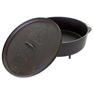 Feuertopf CAMP CHEF Classic 16 inch SDO16 Gusseisen Dutch Oven Füße 11,5 Liter