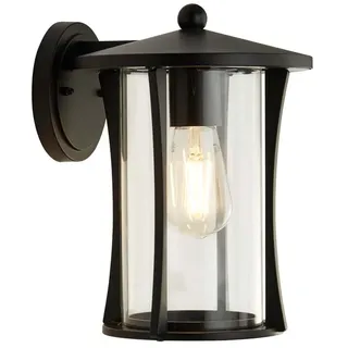 Searchlight Außenleuchte Aluminium Glas spritzwassergeschützt E27 schwarz
