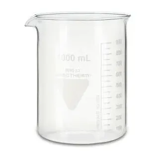 Rs Pro Borosilikat Glas Messbecher mit Skala, Ø 105mm / 1L, Messbecher, Transparent
