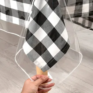 XWZO Tischdecke Abwaschbar Transparent Wasserdicht 0.1mm Tischfolie PVC Tischtuch Folie Durchsichtig für Küche Outdoor Fettdicht Tischschutz rechteckig 152 x 259cm