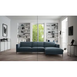 Xlmoebel Ecksofa Ledersofa Wohnlandschaft XXL Polster Couch L-Form für Wohnzimmer, 2 Teile, Made in Europa blau