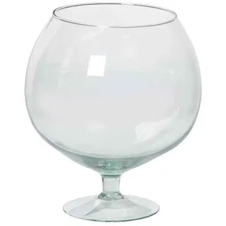 INNA-Glas XXL Dekoglas Roger auf Standfuß, klar, 22,5cm, Ø 13,5cm - Ø 20cm | Kugel - Rund - Cognac Glas