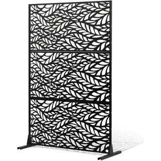 Vevor Garten-Paravent 120 x 50,8 x 183 cm Schwarz Metall