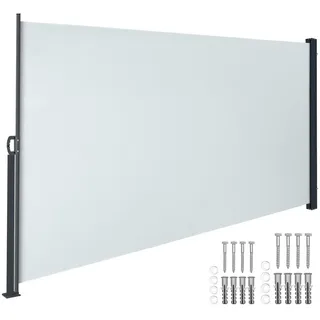 Tectake Aluminium Seitenmarkise 300 x 160 cm grau