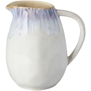 Costa Nova Krug Brisa, Weiß, Hellblau, Keramik, 1.76 L, Handmade in Europe, Kaffee & Tee, Kannen, Karaffen