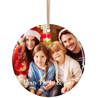 Personalisierte Weihnachtsbaumkugeln mit Foto für Familie, 2023 Weihnachtskugeln mit individuellem Design, Personalisierte Freunde, Partner, Familie