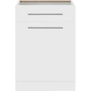 Unterschrank WIHO KÜCHEN "Unna" Schränke Gr. B/H/T: 60 cm x 82 cm x 57 cm, 1 St., weiß (front und korpus: weiß) Küchenunterschrank Unterschränke 60 cm breit, ohne Arbeitsplatte