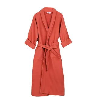 Superior Waffelgewebe Baumwolle Unisex Bademantel mit Gürtel, weicher und saugfähiger Bademantel für Damen und Herren, Badezubehör, lang, Plüsch, flauschige Bademäntel für Dusche, Spa, Resort,