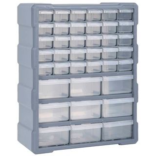 vidaXL Werkzeugbox Multi-Schubladen-Organizer mit 39 Schubladen 38x16x47 cm (1 St) grau 16 cm x 47 cm
