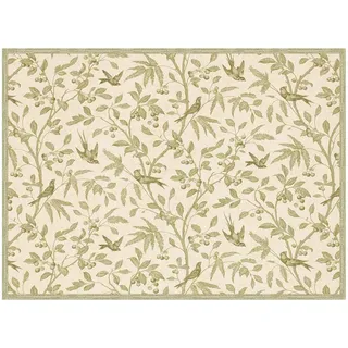 Tischset | Platzset abwaschbar - Beige Zweige und Vögel - aus erstklassigem Vinyl (Kunststoff) - 4 Stück - Tischdekoration mit toller Wirkung - Tischunterlage - Tischmatte - Made in Germany