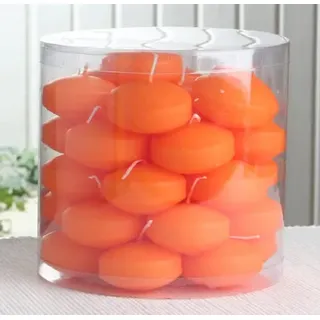 34er Dose Schwimmkerzen mit langer Brenndauer, Hellorange
