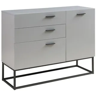 Helloshop26 - Sideboard/Kommode/Aufbewahrungsmöbel 75 x 100 x 35 cm für Wohnzimmer Eingangsbereich Schlafzimmer hellgrau 03_0009032