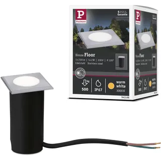 Paulmann Bodeneinbauleuchte LED Edelstahl 50x50mm 2W 60lm IP67 silber