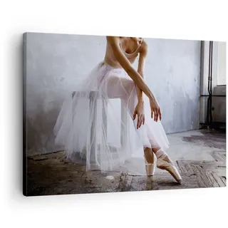Bilder auf Leinwand Ballerina Ballett Studio Leinwandbild 70x50cm Wandbilder Dekoration Wohnzimmer Schlafzimmer Küche Deko Klein Wanddeko Bild Wand Kunstdruck Art Wall Decor Canvas AA70x50-4970