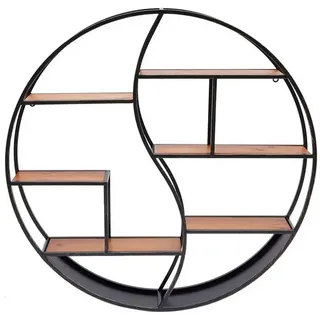 OEM Divit Wandregal rund 68 x 68 x 6 cm Schwarz