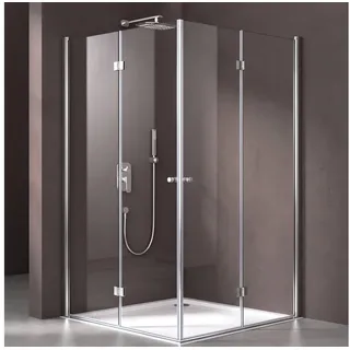 doporro Ravenna26 Eck-Duschkabine mit Falttür rechts 75 x 190 cm transparent ESG-Sicherheitsglas D648360641500