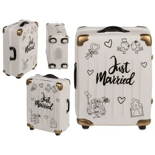 Spardose Just Married Trolley Koffer 11x6x16cm