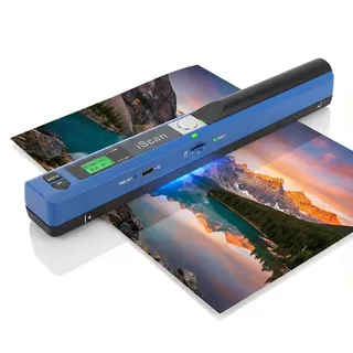 Elprico Tragbarer Scanner, Handheld-A4-Dokumentenscanner mit 900 DPI Auflösung, JPEG- und PDF-Modi, für Büro, Bank und Geschäftsbereich.