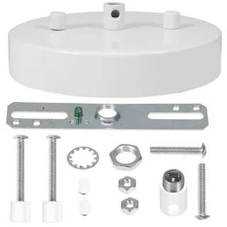 Cabilock Deckenbaldachin Weiß für Pendelleuchten und Kronleuchter, 1 Set | Minimalistische Abdeckung, dezente Optik für Flur und Wohnraum, kompakte Lösung für einen sauberen Deckenabschluss
