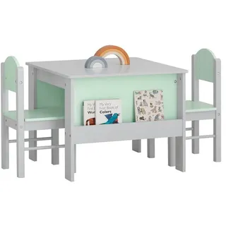 SoBuy Kindersitzgruppe KMB88 90 x 60 cm Holz grau