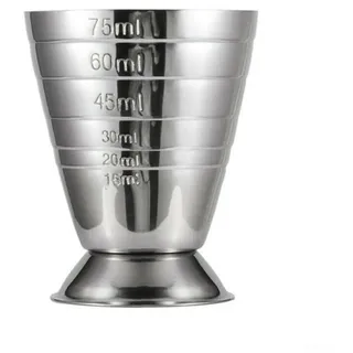 Drhomeam Edelstahl-Messbecher, Cocktail-Messbecher, 75 ml, 5 Esslöffel, Mixgetränke, Cocktail-Werkzeuge (1 Stück)