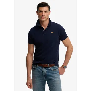 Superdry Poloshirt CLASSIC PIQUE POLO Baumwolle, relaxed fit blau M (48)