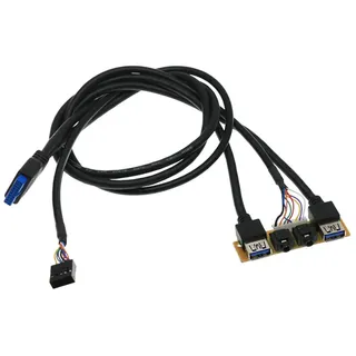 vsilay o Kabel PC Computer für Gehäuse PCB Frontplatte USB 3.0+USB 2.0 Radio Port Mic Motherboard Anschluss I/O Board Intern