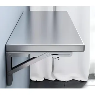GZGLZDQ Klapptisch Zur Wandmontage Edelstahl, Wandklapptisch Nimmt Keinen Platz EIN, Wandtisch Ist Klappbar für Esszimmer, Wohnzimmer, Schlafzimmer, Balkon, Tragfähigkeit 40KG (Size : 80x40cm)