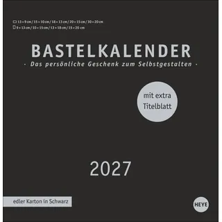 Heye Premium-Bastelkalender schwarz groß 2027