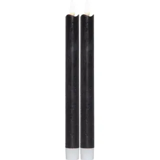 Star Trading LED-Kerze Flamme 25 cm schwarz 2 St.