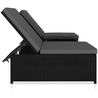 vidaXL Sonnenliegen Set 3-tlg. schwarz 47402