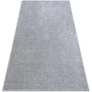 Rugsx - Teppich Teppichboden Santa Fe Silber 92 Eben, Glatt, Einfarbig Grey 170x230 Cm