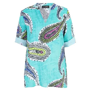 Doris Streich Klassische Bluse mit Paisley-Print blau 46