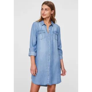 Vero Moda Silla Short Kleid Light Blue Denim S