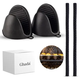 Mini Ofenhandschuhe Silikon 2er Topfhandschuhe Hitzeschutz Ofen Grill Küche