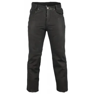 MDM Lederhose Herren Nubuk Lederjeans Lederhose Nubuk Büffel Leder schwarz W36