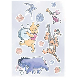 Komar Wandtattoo Winnie Pooh Flowers  (50 x 70 cm)