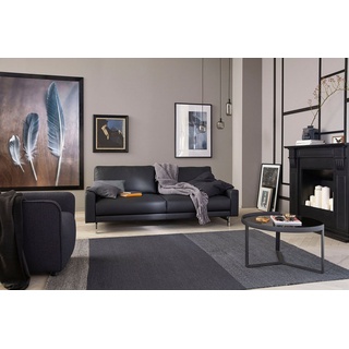 hülsta sofa 2-Sitzer hs.450, Armlehne niedrig, Fuß chromfarben glänzend, Breite 164 cm blau|schwarz